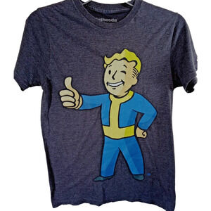 Fallout Boy T-Shirt Size Small Gray Video Game Vault Bethesda